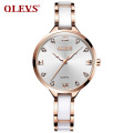 Femmes Montre À Main De Mode De Luxe OLEVS Marque 5872 Quartz Montre-Bracelet Résistant À L&#39;eau Fonction Montre Horloge Femmes